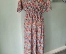 paisley print maxi dress