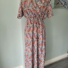 paisley print maxi dress