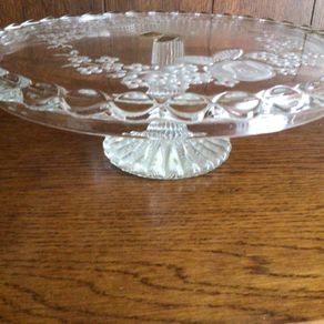 Stunning Vintage West German Walther Glass Cake Stand