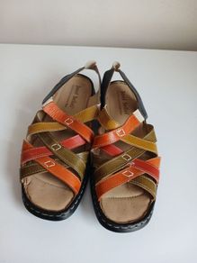 Ladies Leather Multicoloured Josef Seibel Sandals Eu 41 Size 7