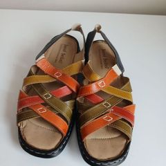 Ladies Leather Multicoloured Josef Seibel Sandals Eu 41 Size 7