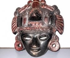 Asian wooden wall mask