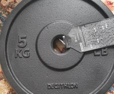 4 Weight Training 5 kg 28 mm 80% Recycled Cast Iron Plates