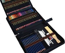 Drawing Colouring Pencils Set, 72 Pack Coloured Pencils and Sketch Pencil, Art Supplies Drawing Set for Adults Kids Colouring Drawing Sketching