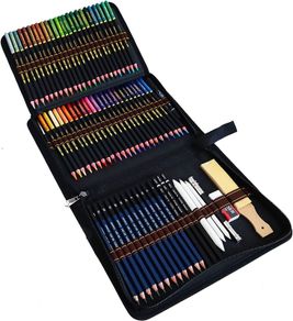 Drawing Colouring Pencils Set, 72 Pack Coloured Pencils and Sketch Pencil, Art Supplies Drawing Set for Adults Kids Colouring Drawing Sketching