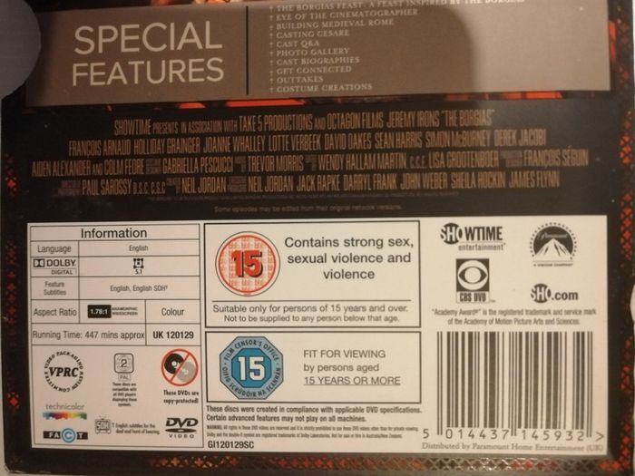 The Borgias - Season 1 (2011) [DVD TV Boxset]