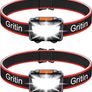 LED Head Torch, [2 Pack] COB Headlamp Super Bright Headlight, Adjustable with 3 Modes, Lightweight for Running, Camping, Fishing (FREE POSTAGE) Image 3