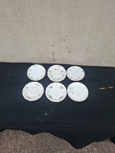 6 china mix and match saucers postage possible