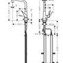 Hansgrohe 73816000 Kitchen Tap, Hose Box, Selectable Swivel Range, Pull-Out Spray, Chrome, Spout height 32 cm Image 2