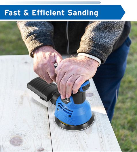 300W Random Orbital Electric Sander Machine with 21Pcs 125mm Sandpapers 120V/240V Strong Dust Collection Polisher by PROSTORMER
