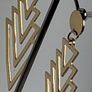Gold Chevron Geo Hollow Out Earrings Image 6