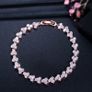 Crystal Rose Gold Wedding Bridal Bracelet Image 2