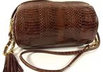 Beautiful Vintage Real Python Leather 2 way bag