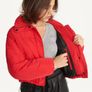 Red DKNY Puffer Style Cropped Jacket Image 2
