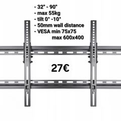 TV Wall Mount Bracket Tilt 32" - 90" TV