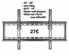 TV Wall Mount Bracket Tilt 32" - 90" TV