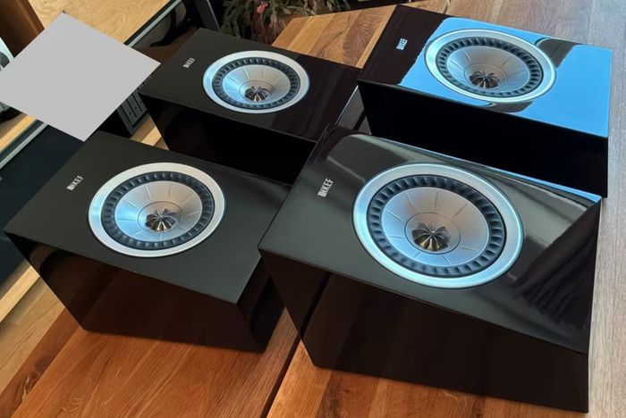 KEF R50 Dolby Atmos Modules Black Lacquer Mint, Boxed, (4 Available)