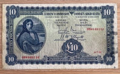 Lady Lavery 10 Pound Banknote 1932