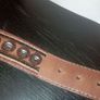 Vintage beaded+button leather belt waist 34 Image 7