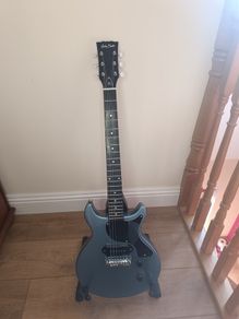 Harley Benton DC-Junior Pelham Blue
