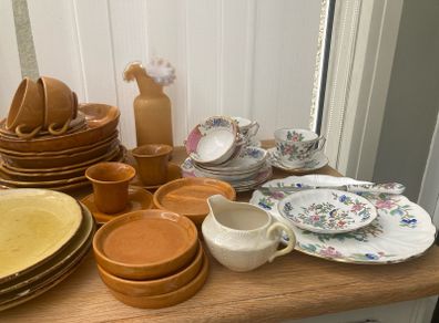 French "Biot" pottery part dinner service