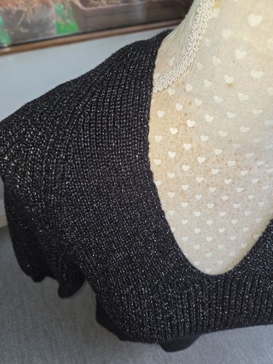 Next black and silver ribbed dressy knit bnwot uk 8-10