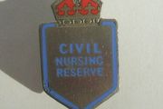CIVIL NURSING RESERVE (Civil Defence - Home Front) - a WW2 nurse's uniform badge (1940s)