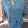 Oasis Blue 3/L Floral Blouse in Size L Image 2
