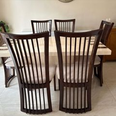 Marble Dining Table & 6 Chairs