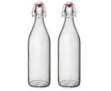 2 x Clear Bottle, 1 Litre