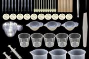 66 PCS Epoxy Resin Tools Kit, Silicone Mold Tool Included Measuring Cup, Silicone Mixing Cups, Tweezers with Mixing Sticks, Dropping Pipette, Finger Cots, Sanding Strip for Jewelry DIY (FREE POSTAGE)