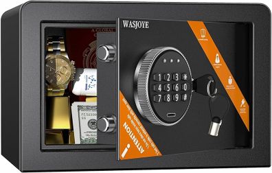 Security Safe box Digital Deposit Box for Home, Small Hidden Safes with Keys, Lock Box for Home Business Office Money Gun Jewelry Passport, 10L