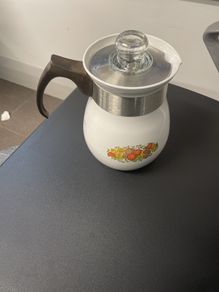 Vintage 70s Corning Spice of Life 6 cup Percolator P-166