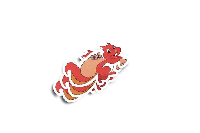 Cyril The Squirrel An Post Retro Glossy Sticker 2-Pack