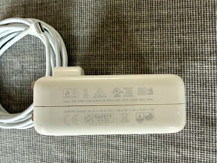 Genuine Apple 61W USB-C Charger + Original Cable (MacBook)