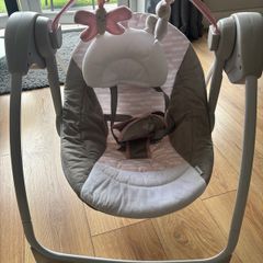 Ingenuity portable baby swing - pink