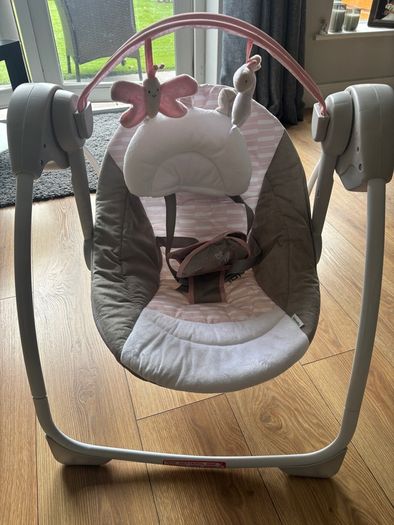 Ingenuity portable baby swing - pink
