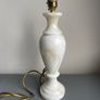 Vintage Antique white onyx marble table lamp Image 2