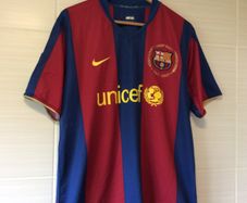 FC Barcelona Jersey. Official Nike Mens Home Jersey Season 2007-2008. Original From The Time. Not A Modern Day Remake.