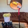 Scandi Modern Ikea LEDET Black Red Adjustable Gooseneck Table Lamp Image 8