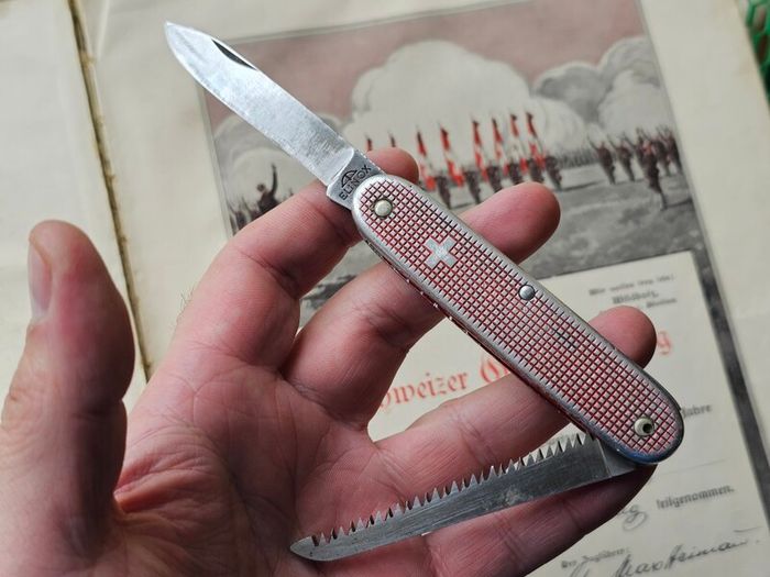 Vintage Elinox Victorinox Alox Woodsman Discontinued Model Swiss Army Knife Rare Collector Piece 1960s