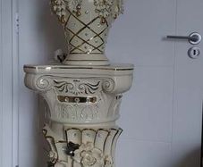 porcelain flower floor lamp stand and lamp
