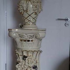 porcelain flower floor lamp stand and lamp