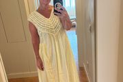 Zara yellow midi dress