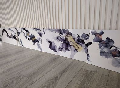 Beautiful hand painted splashback tiles