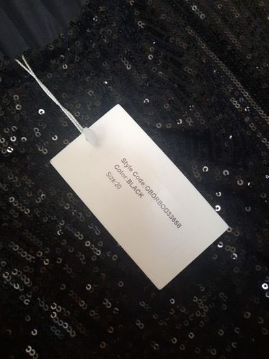 Backless sequin black dress