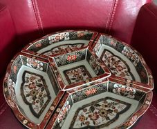 Vintage Japanese Rotating Serving Dish Set