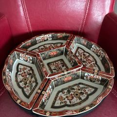 Vintage Japanese Rotating Serving Dish Set
