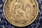 silver Peru un dino 1863