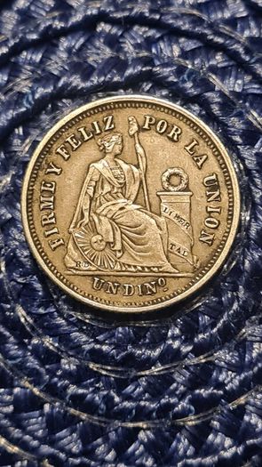 silver Peru un dino 1863